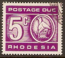 Rhodesia 1970 5c Bright reddish violet-Postage Due. SGD20.